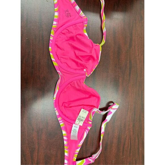 NWT Aerie Unlined Demi Marble Print Bikini Swim Top Size 38DD - Picture 3 of 6